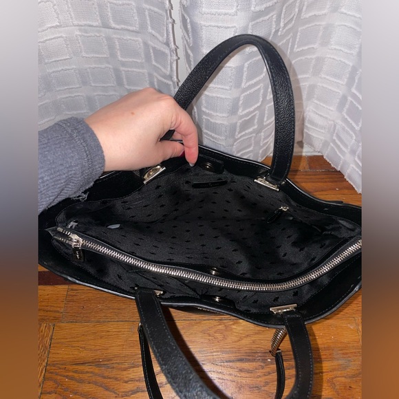 Kate Spade Black Leather Tote Bag - Picture 3 of 6